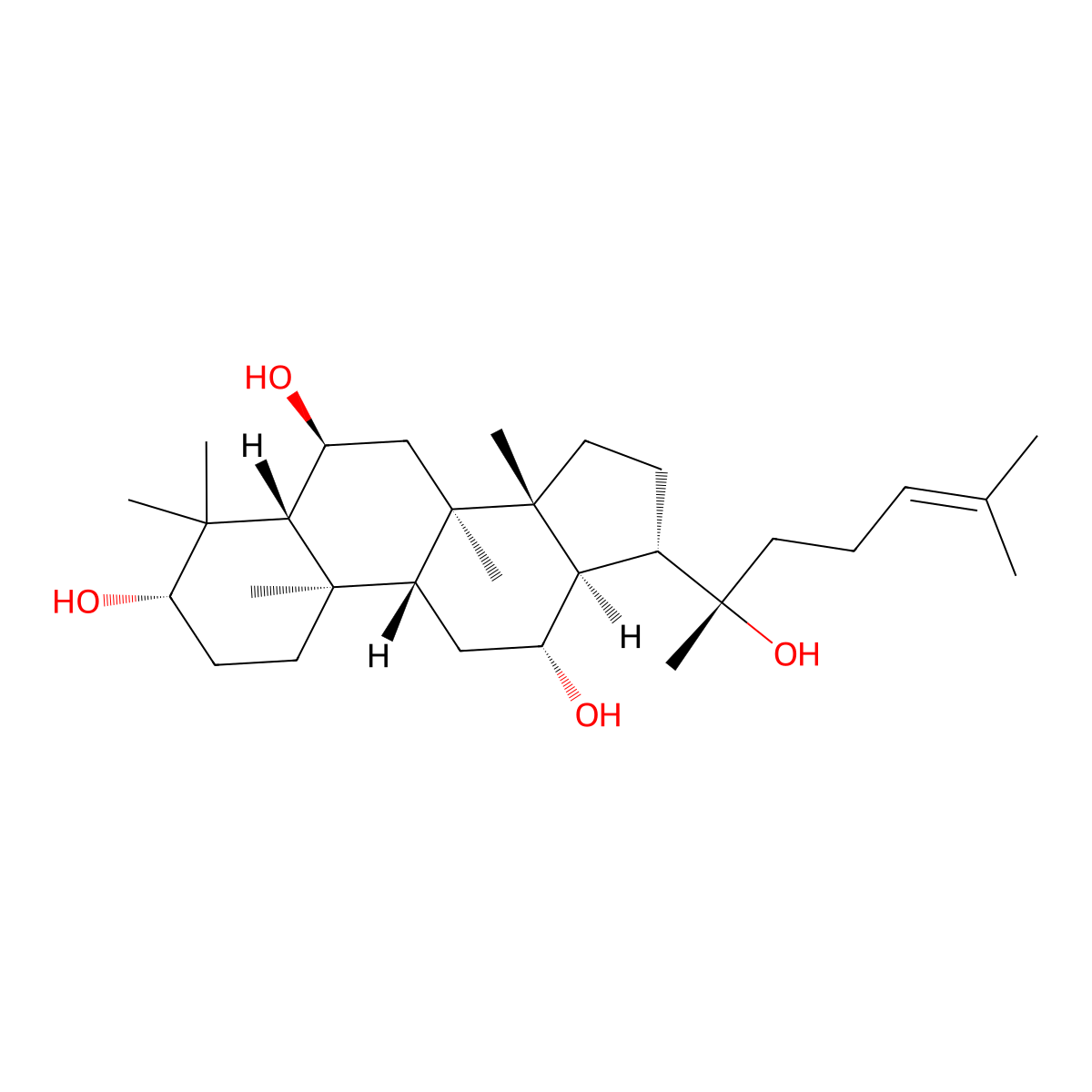 (20S)-Protopanaxatriol molecular structure, CAS 34080-08-5
