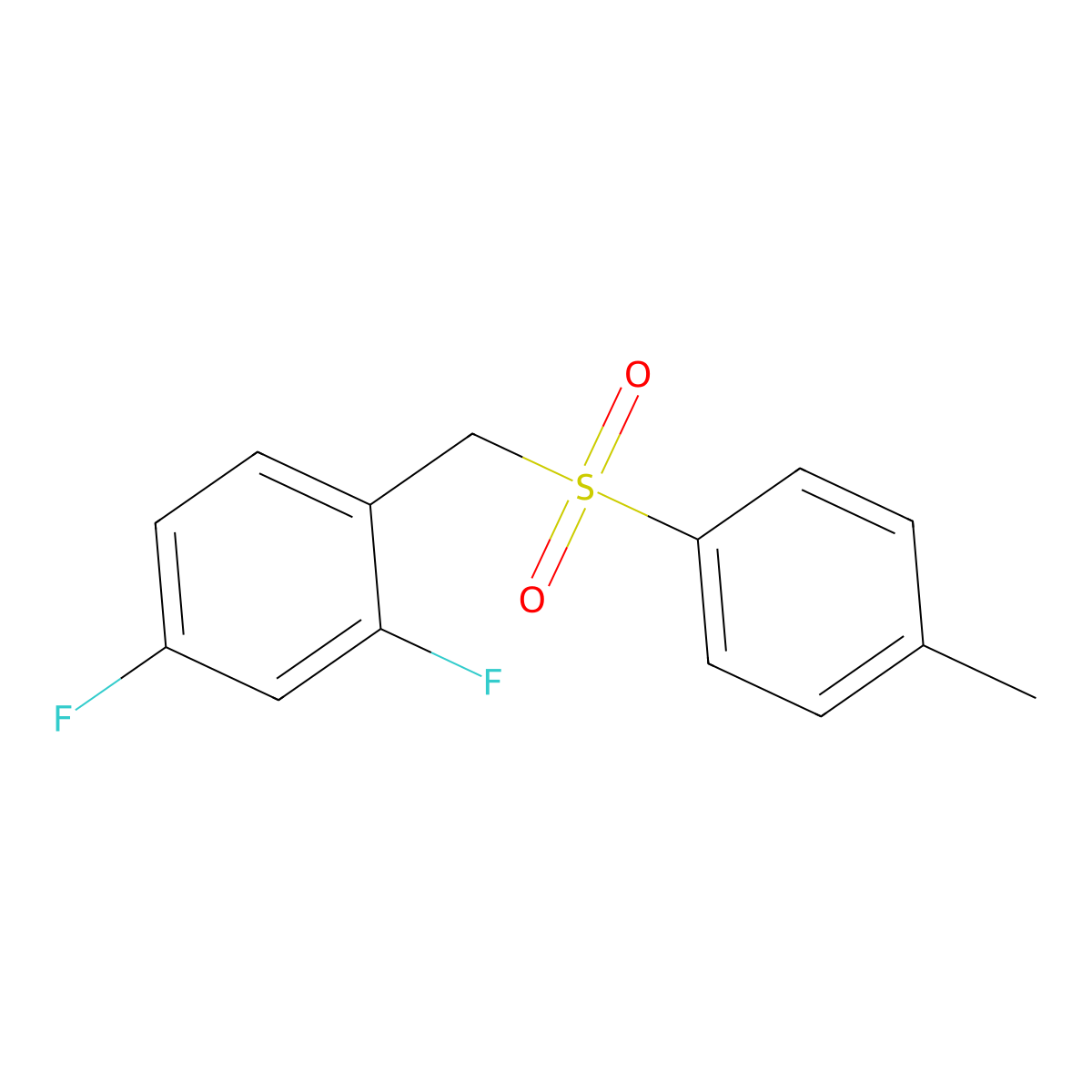 2,4-Difluoro-1-{[(4-methylphenyl)sulfonyl]methyl}benzene molecular structure, CAS 340806-14-6