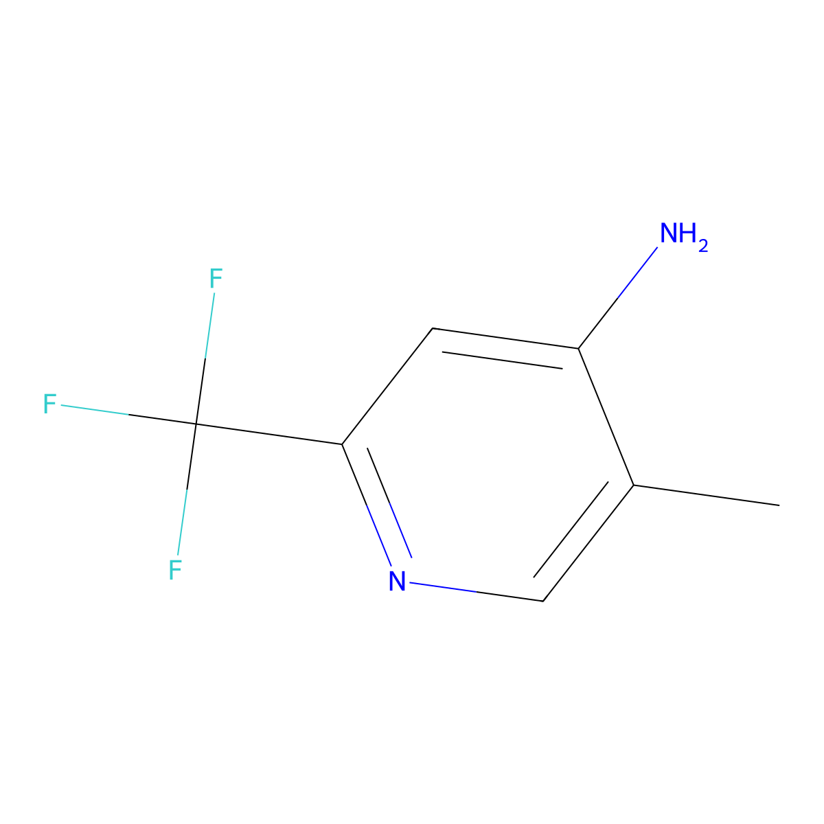 5-Methyl-2-(trifluoromethyl)pyridin-4-amine molecular structure, CAS 340809-48-5