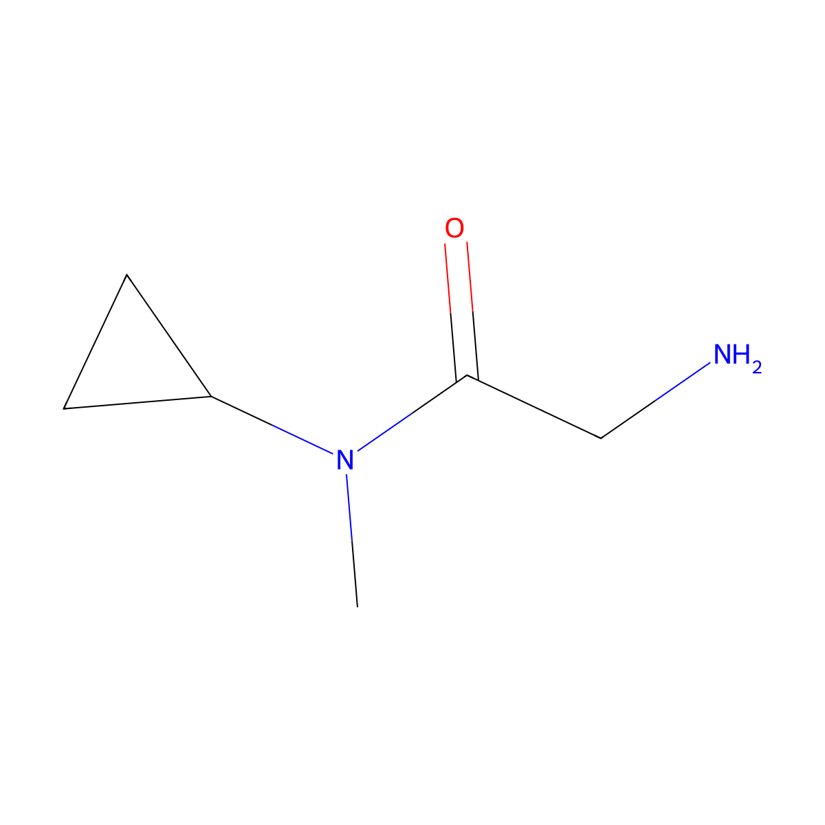 2-amino-N-cyclopropyl-N-methylacetamide molecular structure, CAS 340810-43-7