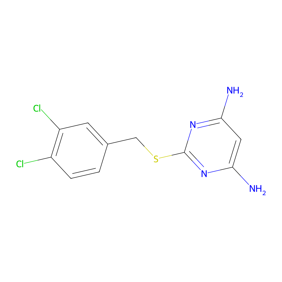 2-[(3,4-Dichlorobenzyl)sulfanyl]-4,6-pyrimidinediamine molecular structure, CAS 340811-32-7
