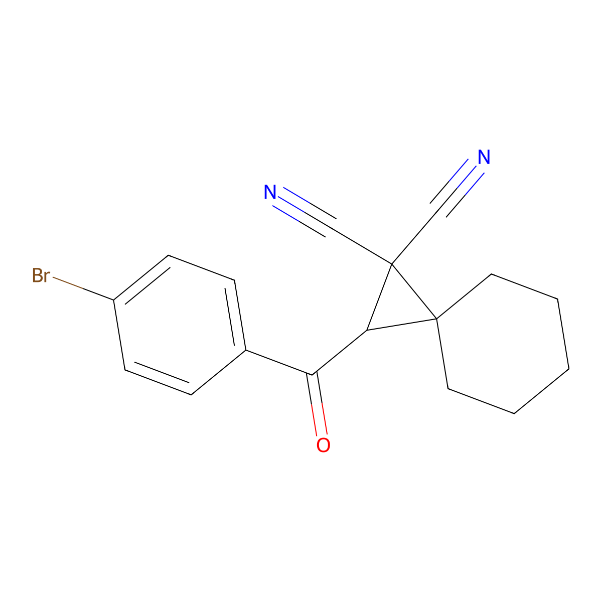 1-(4-Bromobenzoyl)spiro[2.5]octane-2,2-dicarbonitrile molecular structure, CAS 340812-66-0