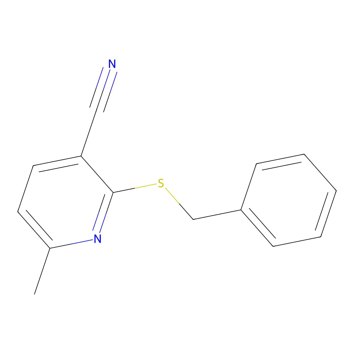 2-(Benzylsulfanyl)-6-methylpyridine-3-carbonitrile molecular structure, CAS 340816-68-4