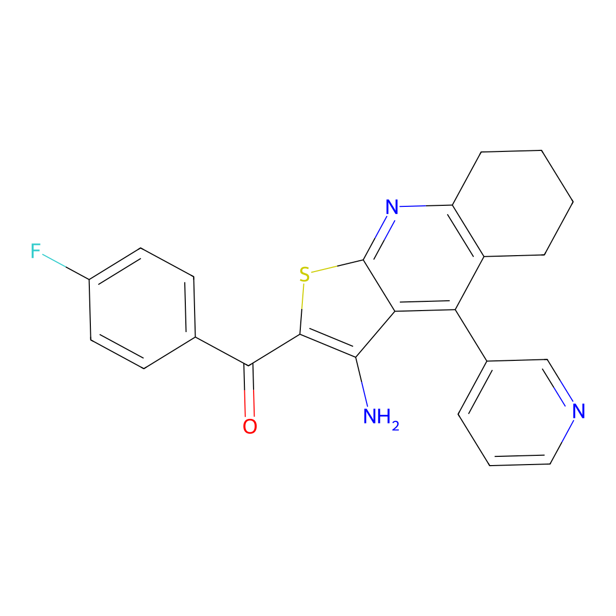 [3-Amino-4-(3-pyridinyl)-5,6,7,8-tetrahydrothieno[2,3-b]quinolin-2-yl](4-fluorophenyl)methanone molecular structure, CAS 340818-05-5