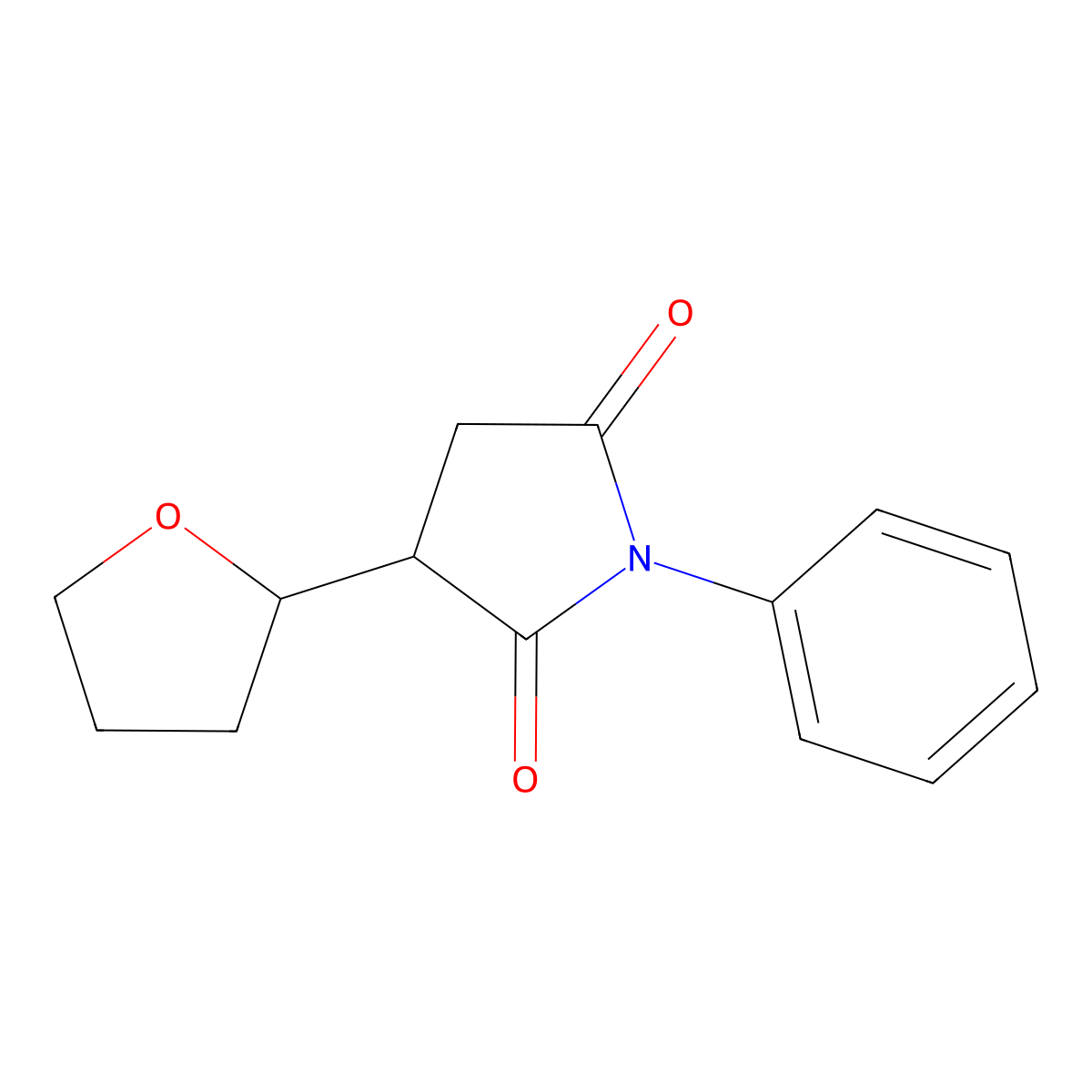 3-(Oxolan-2-yl)-1-phenylpyrrolidine-2,5-dione molecular structure, CAS 340818-57-7