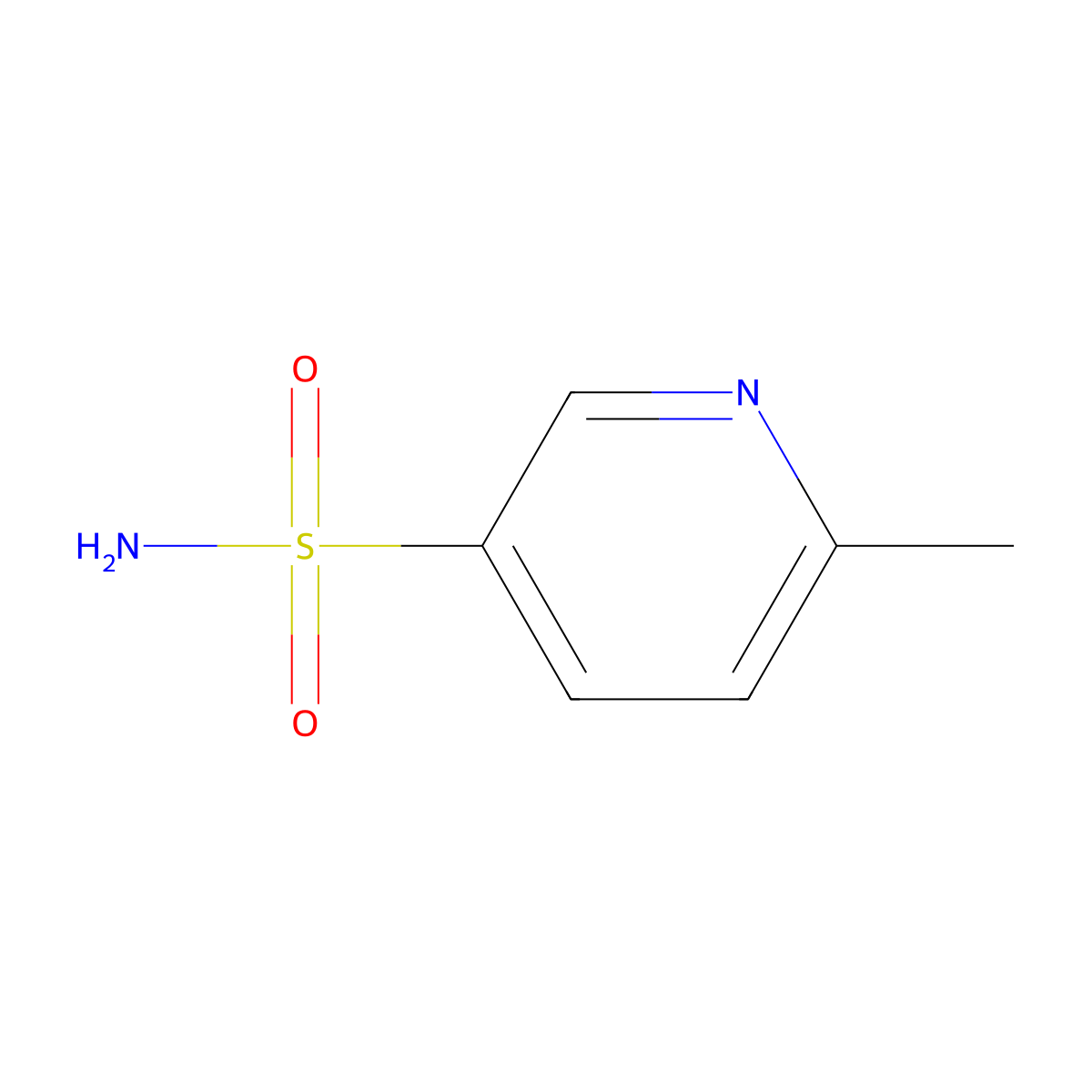 6-Methylpyridine-3-sulfonamide molecular structure, CAS 34082-13-8