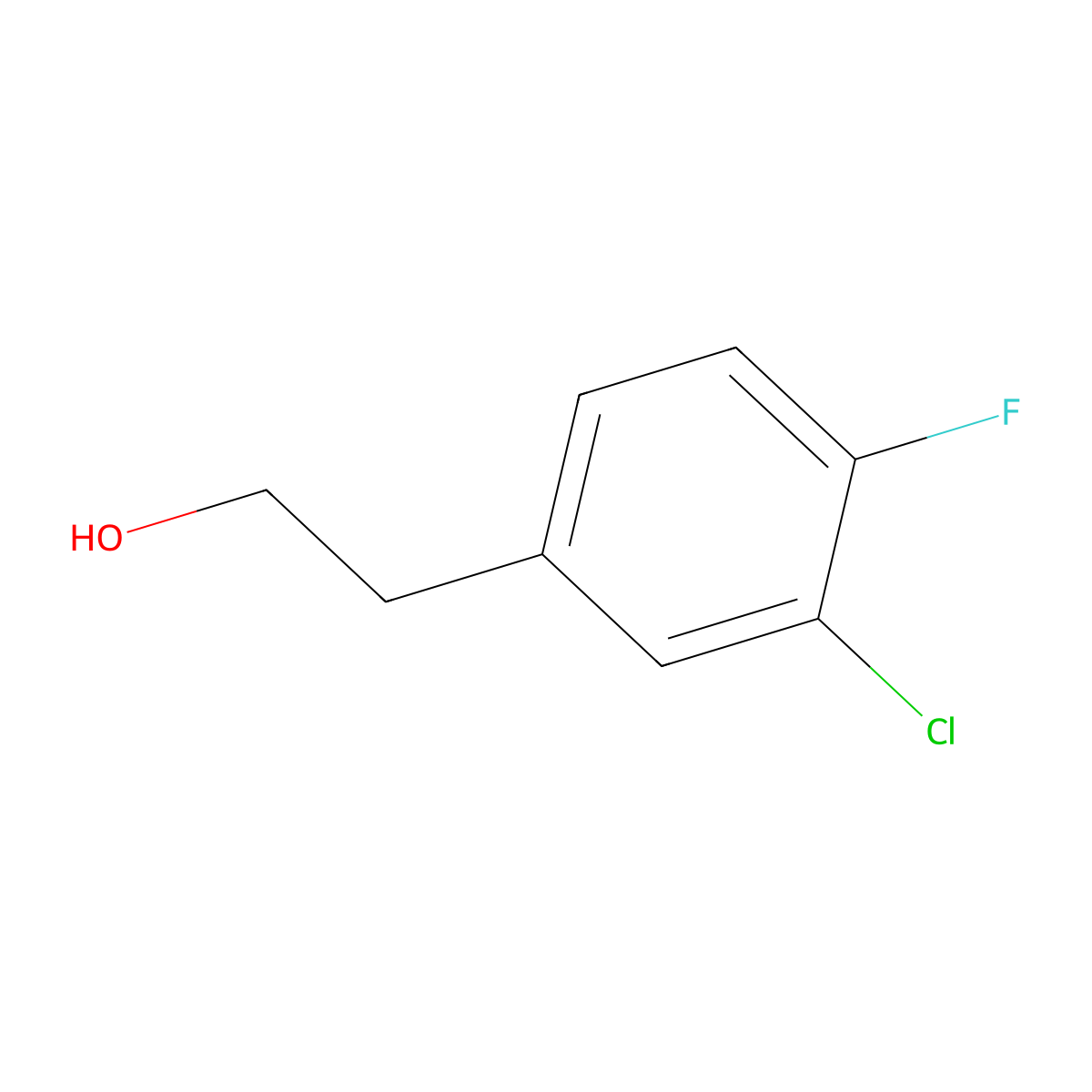 3-Chloro-4-fluorophenethyl alcohol molecular structure, CAS 340825-21-0
