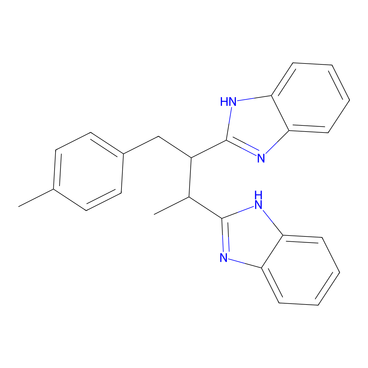 2-[3-(1H-benzimidazol-2-yl)-1-(4-methylphenyl)butan-2-yl]-1H-benzimidazole molecular structure, CAS 340826-07-5