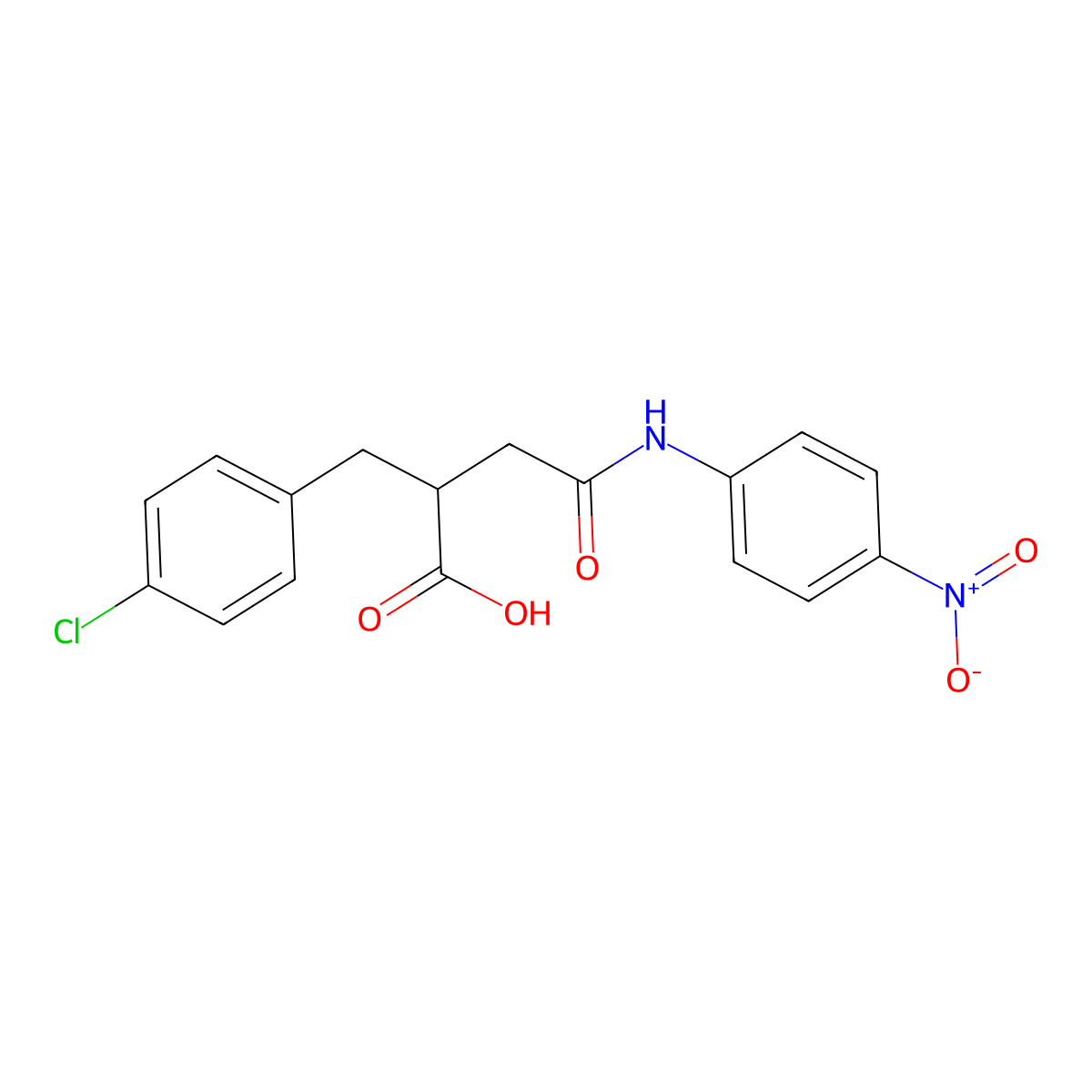 2-(4-Chlorobenzyl)-4-[(4-nitrophenyl)amino]-4-oxobutanoic acid molecular structure, CAS 340826-16-6