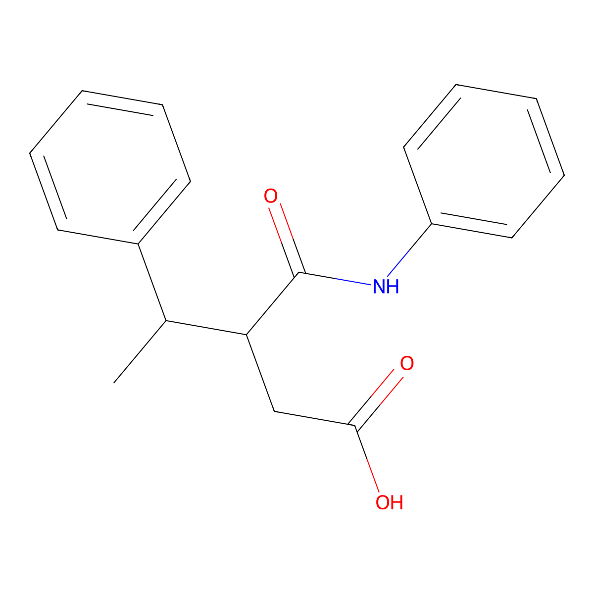 4-Phenyl-3-(phenylcarbamoyl)pentanoic acid molecular structure, CAS 340826-18-8