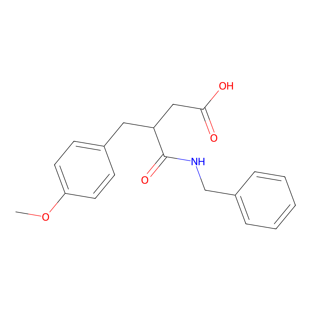 4-(Benzylamino)-3-(4-methoxybenzyl)-4-oxobutanoic acid molecular structure, CAS 340826-31-5