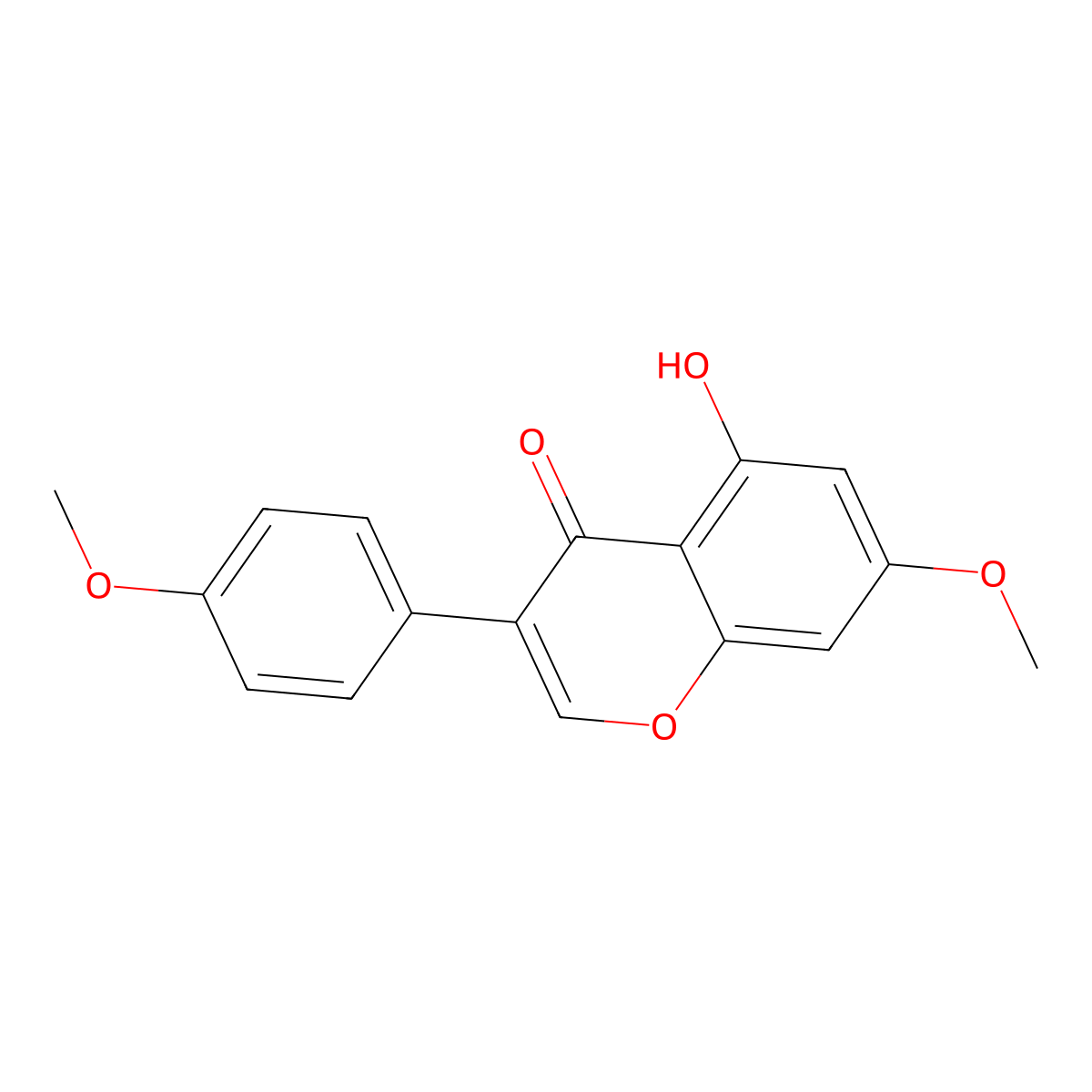5-Hydroxy-4',7-dimethoxyisoflavone molecular structure, CAS 34086-51-6