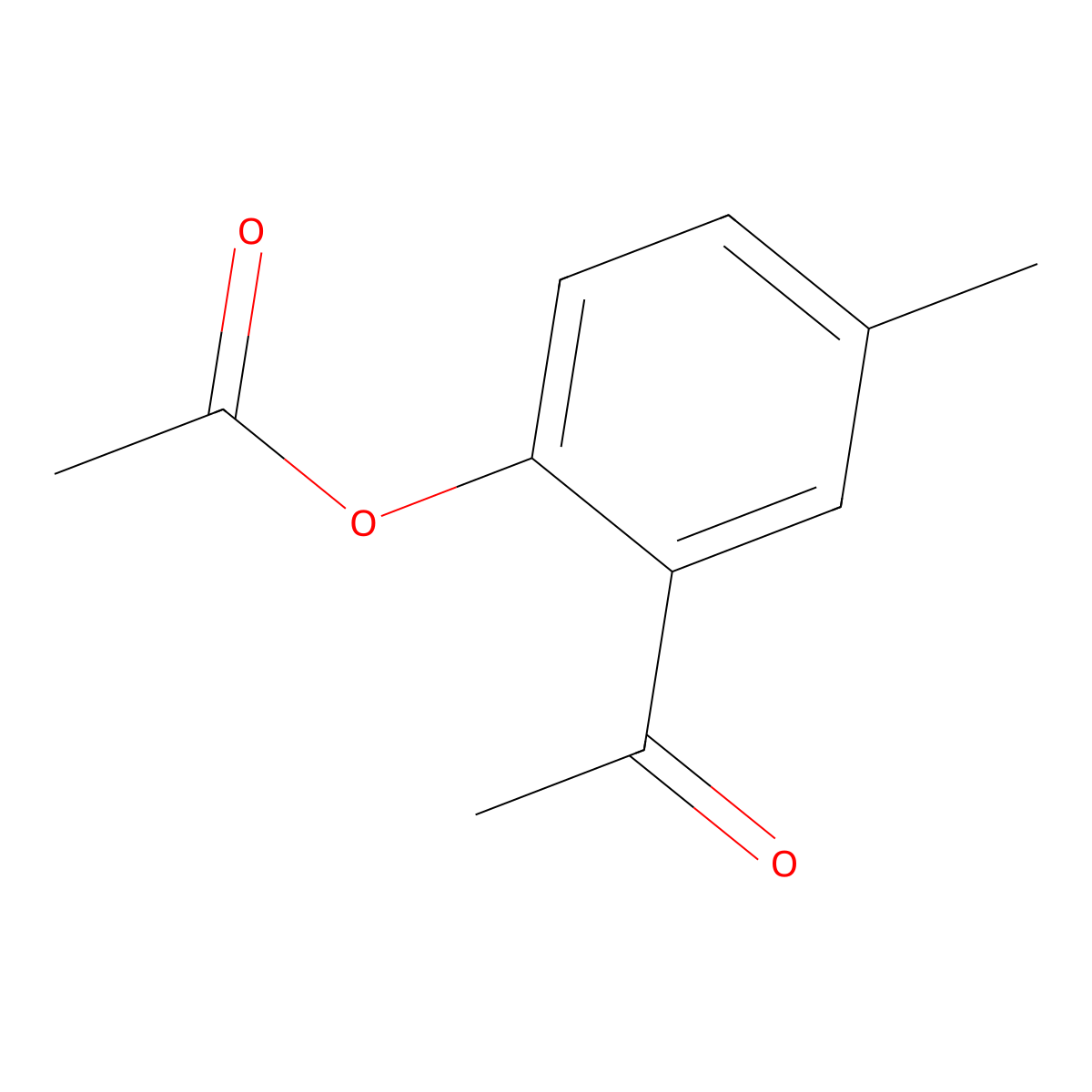 2-Acetyl-4-methylphenyl acetate molecular structure, CAS 34087-19-9