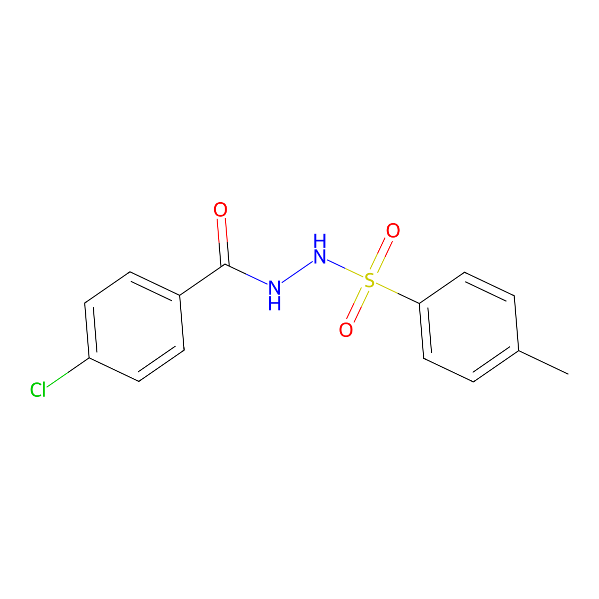 4-Chloro-n'-[(4-methylphenyl)sulfonyl]benzohydrazide molecular structure, CAS 34088-33-0