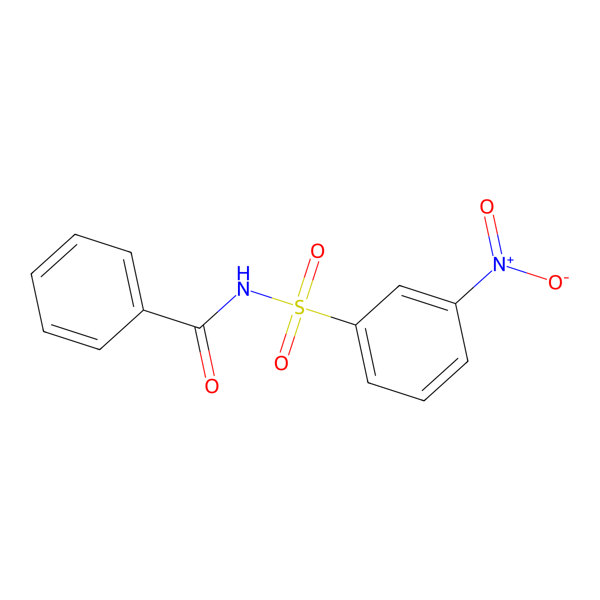 N-(3-nitrophenyl)sulfonylbenzamide molecular structure, CAS 3409-79-8