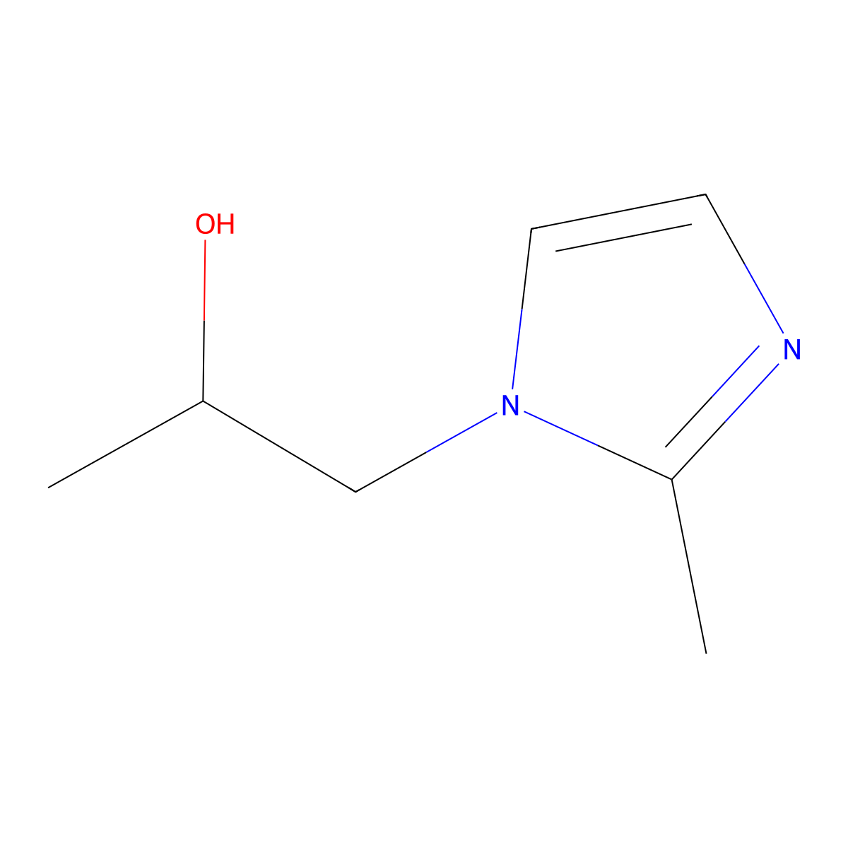 1-(2-methyl-1H-imidazol-1-yl)propan-2-ol molecular structure, CAS 34091-34-4