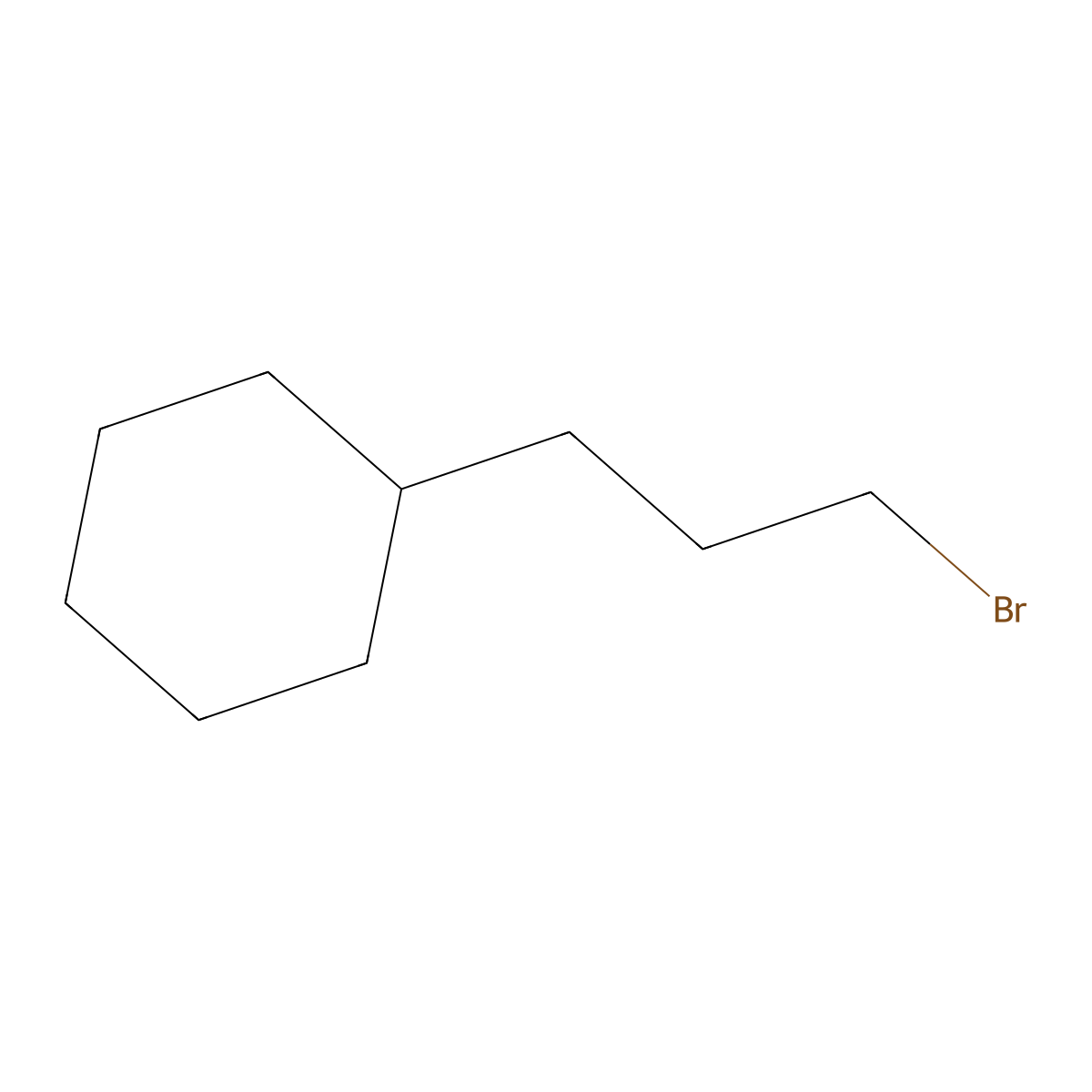 (3-Bromopropyl)cyclohexane molecular structure, CAS 34094-21-8