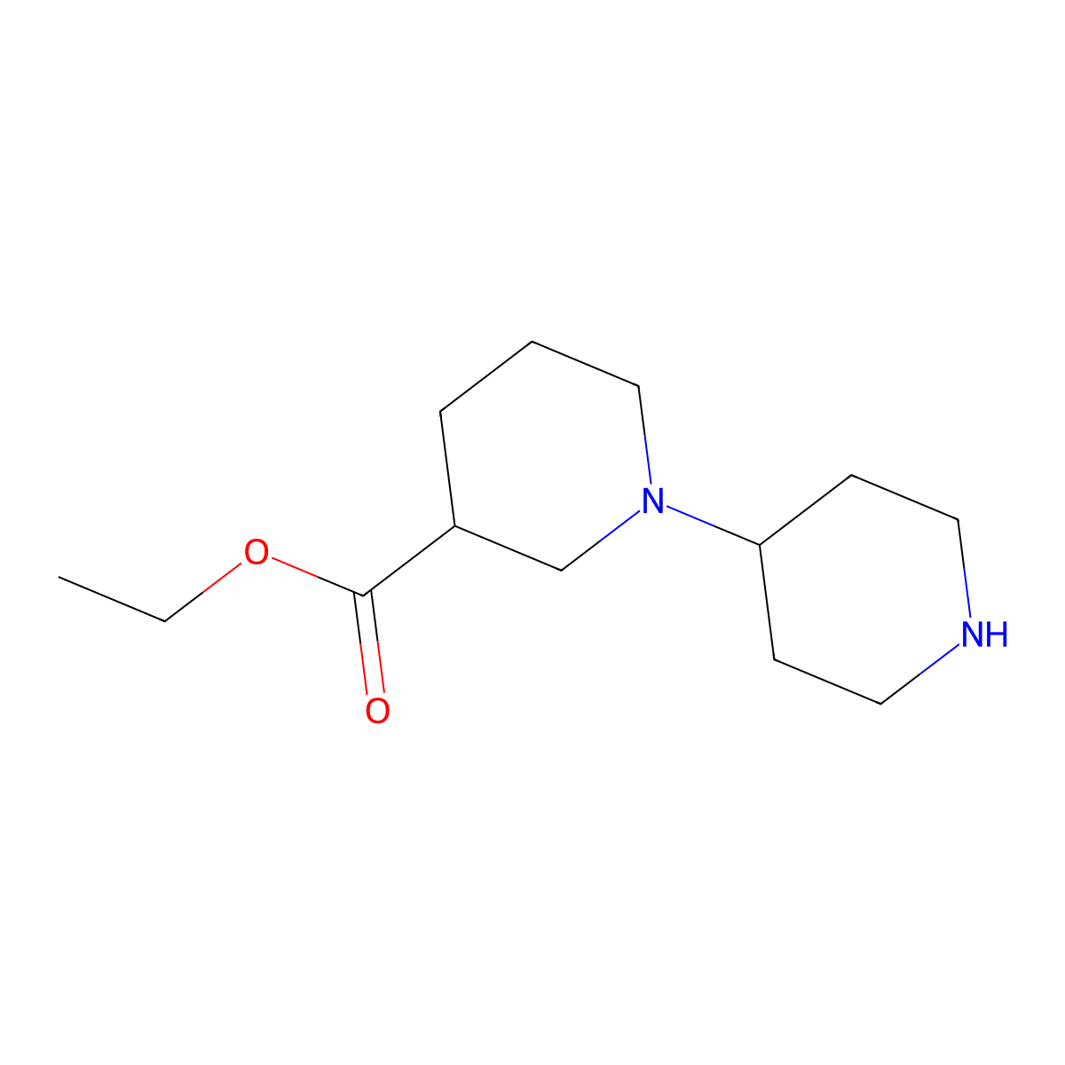 [1,4']Bipiperidinyl-3-Carboxylic Acid Ethyl Ester molecular structure, CAS 340962-71-2