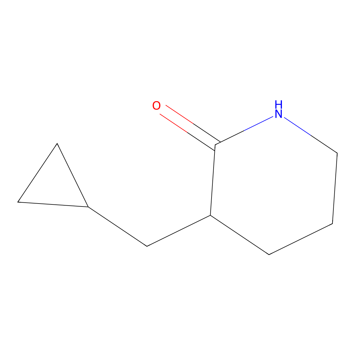 3-(Cyclopropylmethyl)piperidin-2-one molecular structure, CAS 340962-81-4