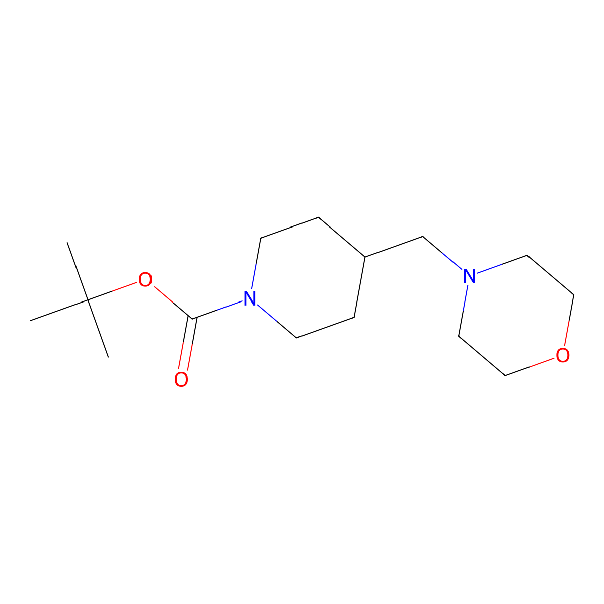 1-Boc-4-Morpholin-4-ylmethyl-piperidine molecular structure, CAS 340962-93-8
