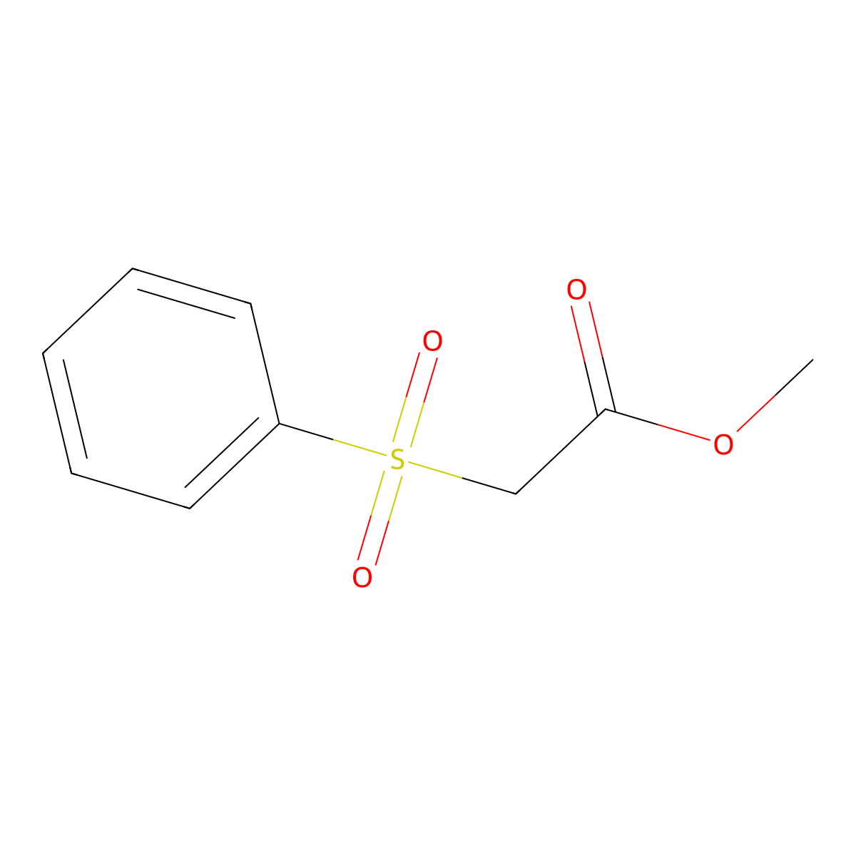Methyl phenylsulfonyl acetate molecular structure, CAS 34097-60-4