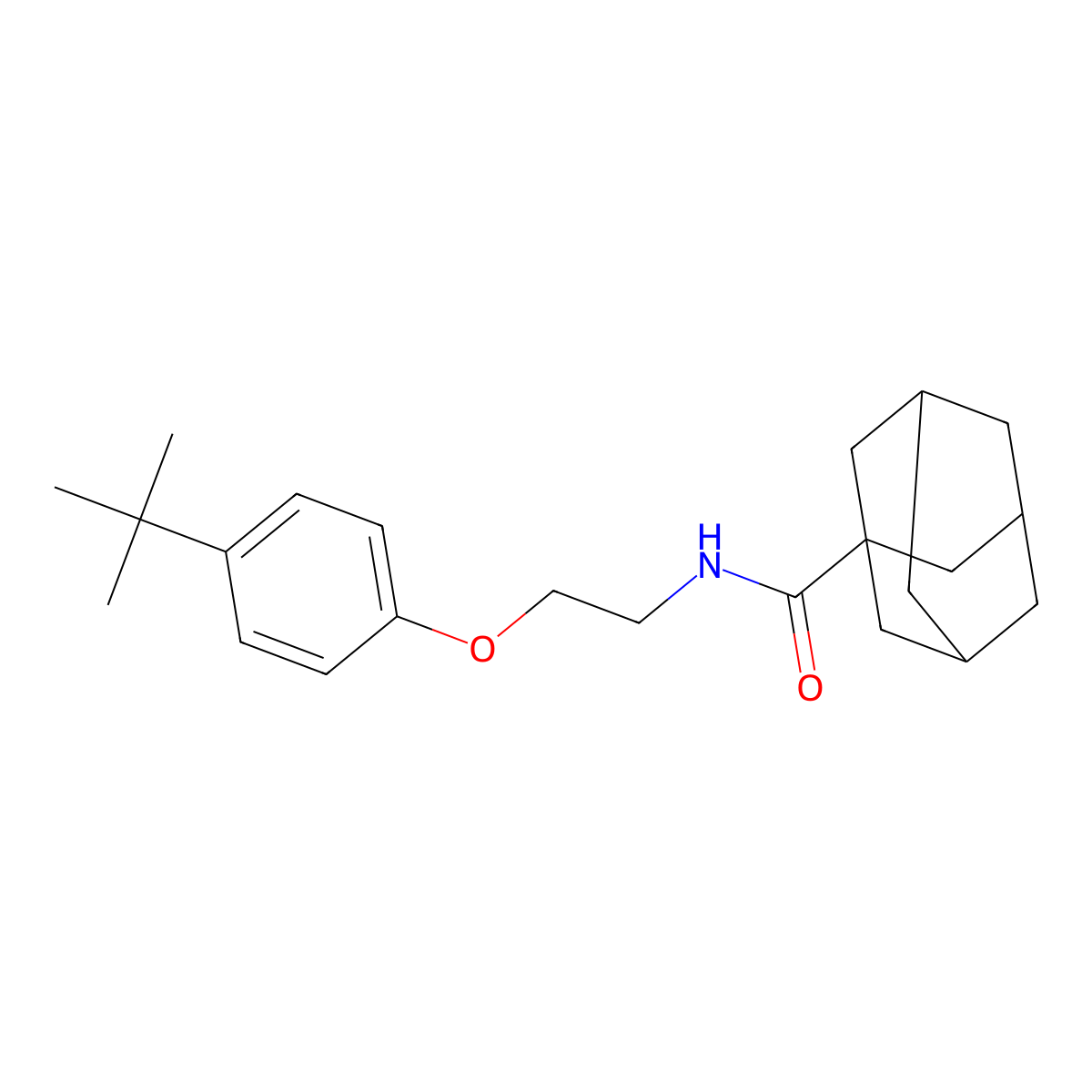 N-[2-(4-tert-butylphenoxy)ethyl]adamantane-1-carboxamide molecular structure, CAS 340974-29-0