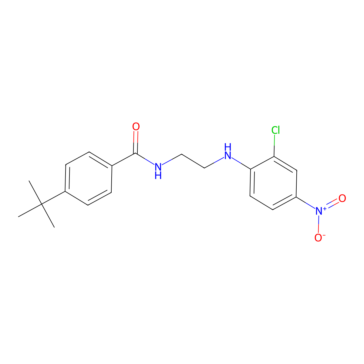4-tert-butyl-N-[2-(2-chloro-4-nitroanilino)ethyl]benzamide molecular structure, CAS 340974-43-8