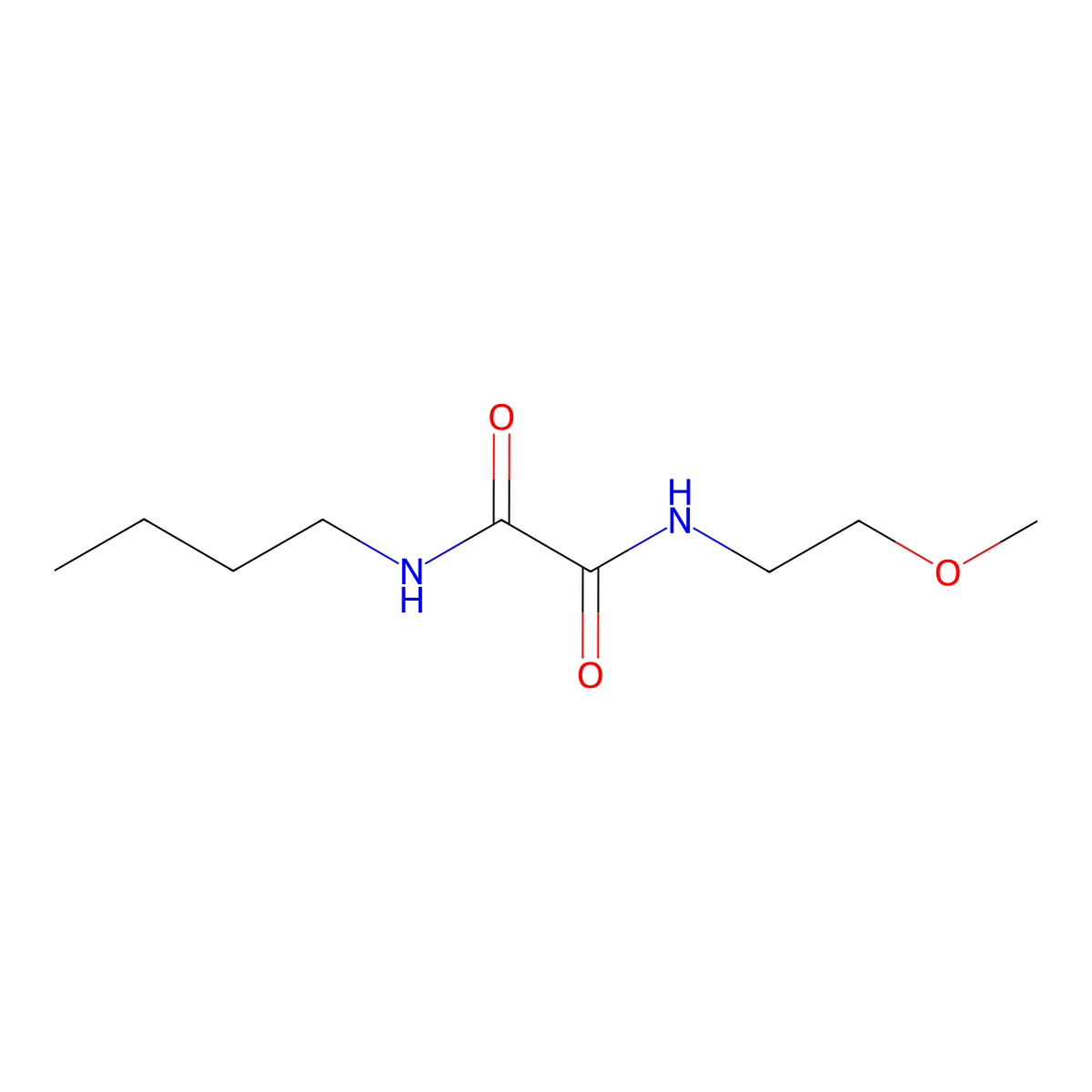 N-butyl-N'-(2-methoxyethyl)oxamide molecular structure, CAS 340974-56-3