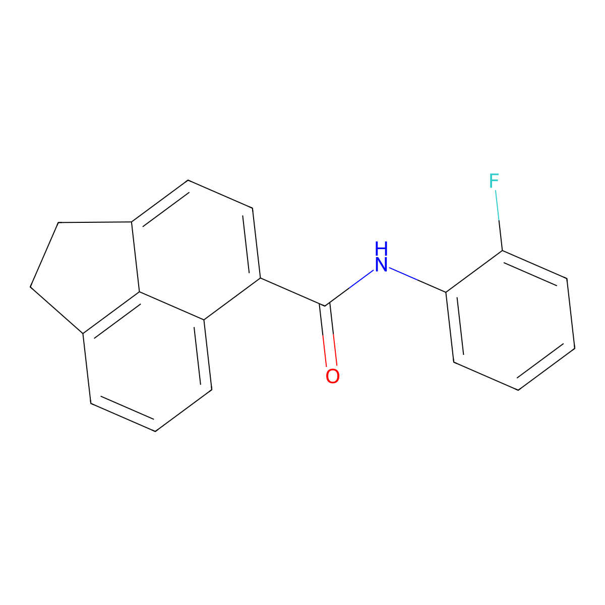 N-(2-fluorophenyl)-1,2-dihydroacenaphthylene-5-carboxamide molecular structure, CAS 340974-84-7