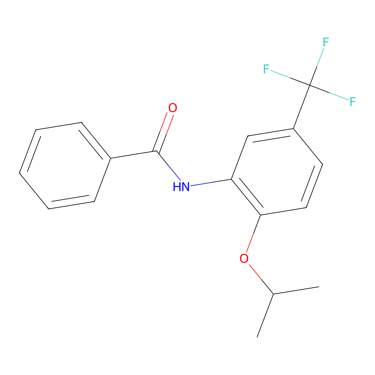 N-[2-propan-2-yloxy-5-(trifluoromethyl)phenyl]benzamide molecular structure, CAS 340980-49-6