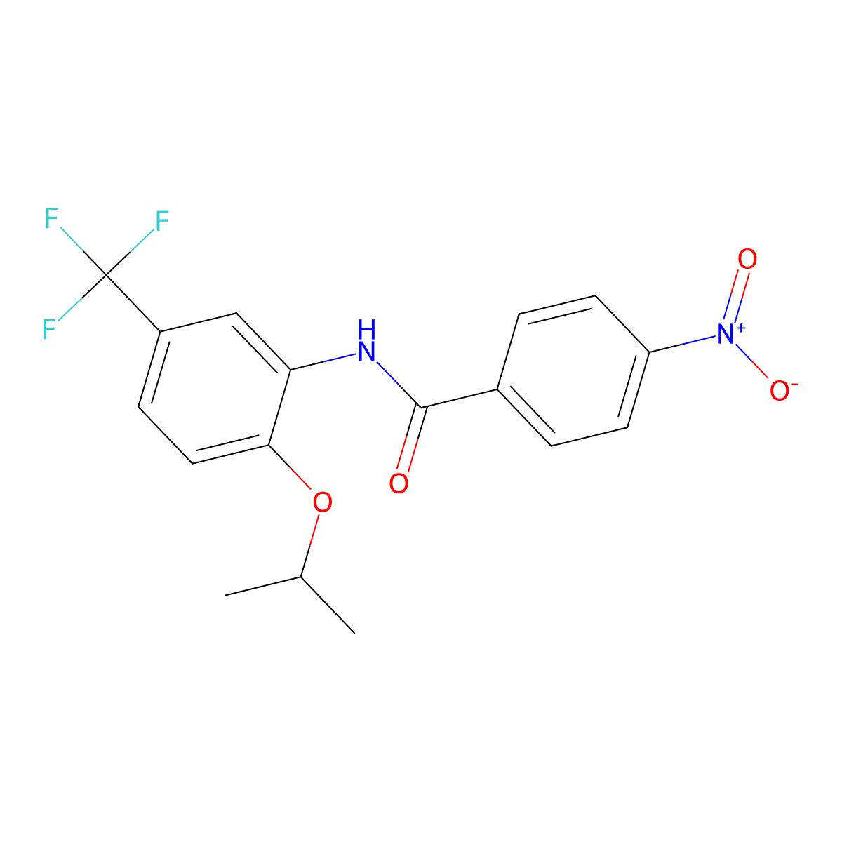4-nitro-N-[2-propan-2-yloxy-5-(trifluoromethyl)phenyl]benzamide molecular structure, CAS 340980-52-1