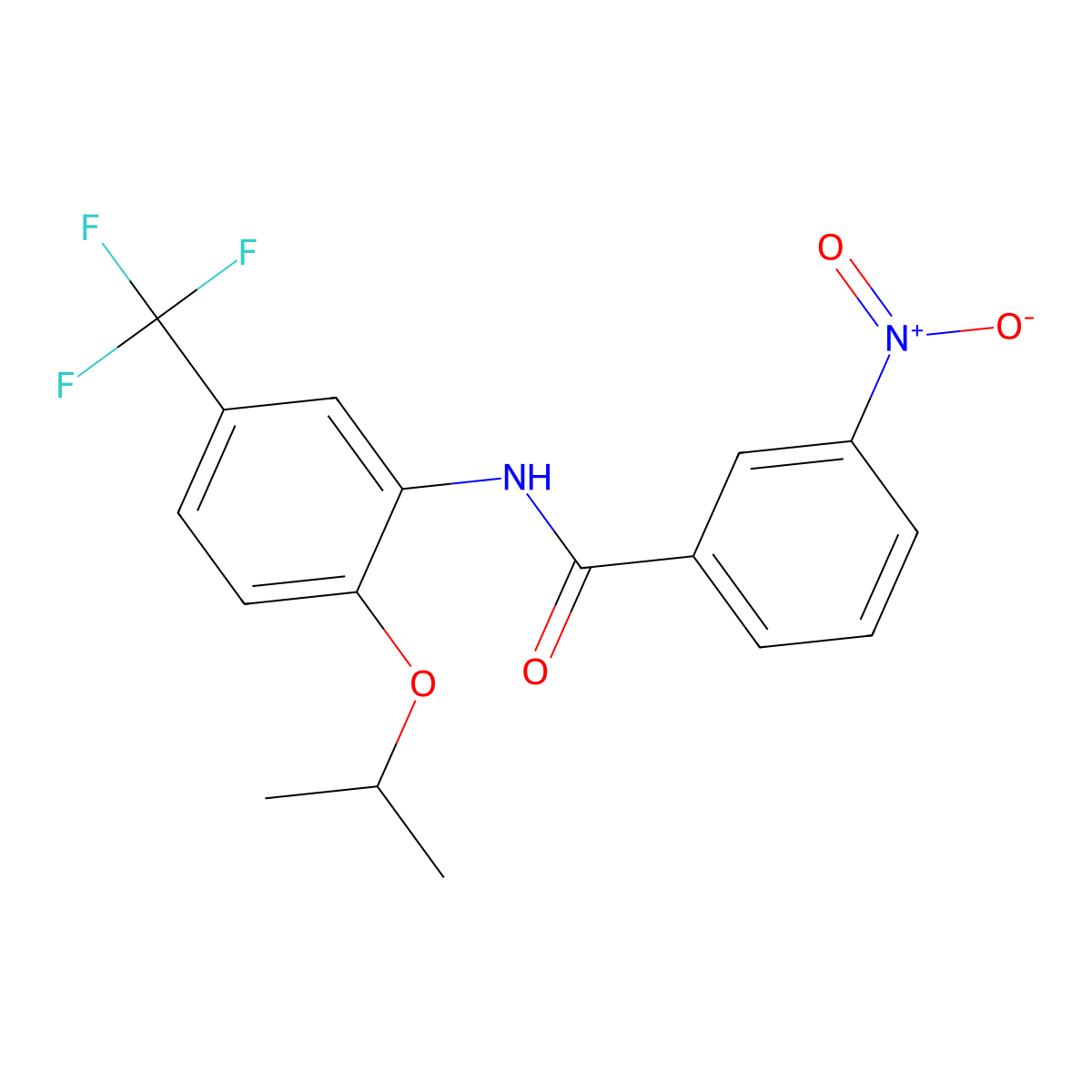 3-nitro-N-[2-propan-2-yloxy-5-(trifluoromethyl)phenyl]benzamide molecular structure, CAS 340980-53-2