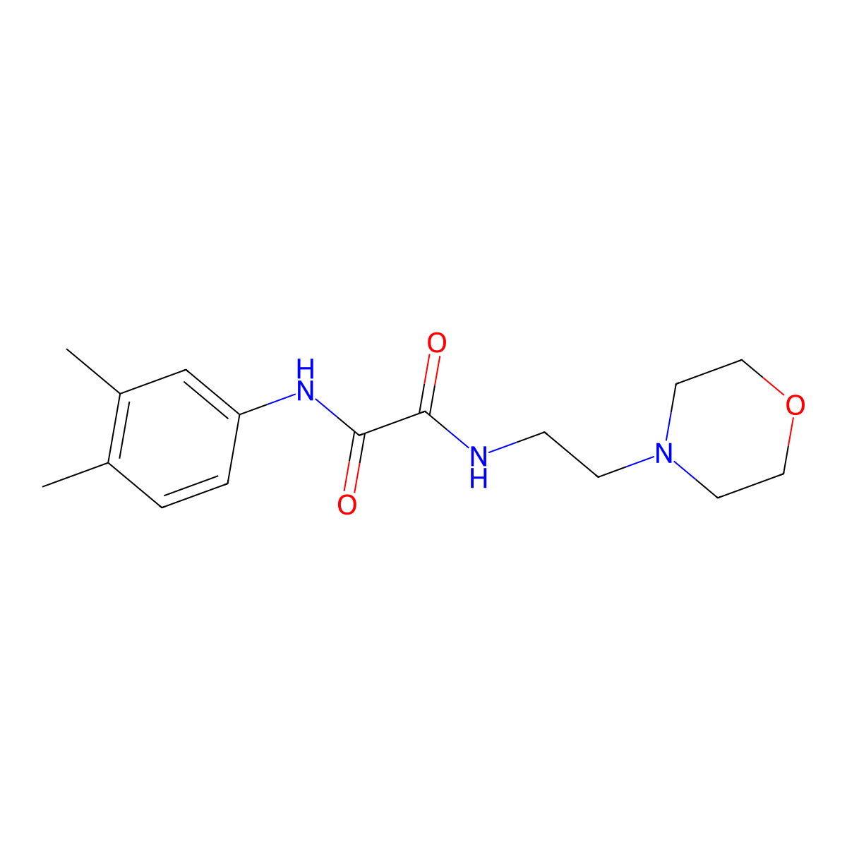 N1-(3,4-dimethylphenyl)-N2-(2-morpholinoethyl)oxalamide molecular structure, CAS 340980-82-7