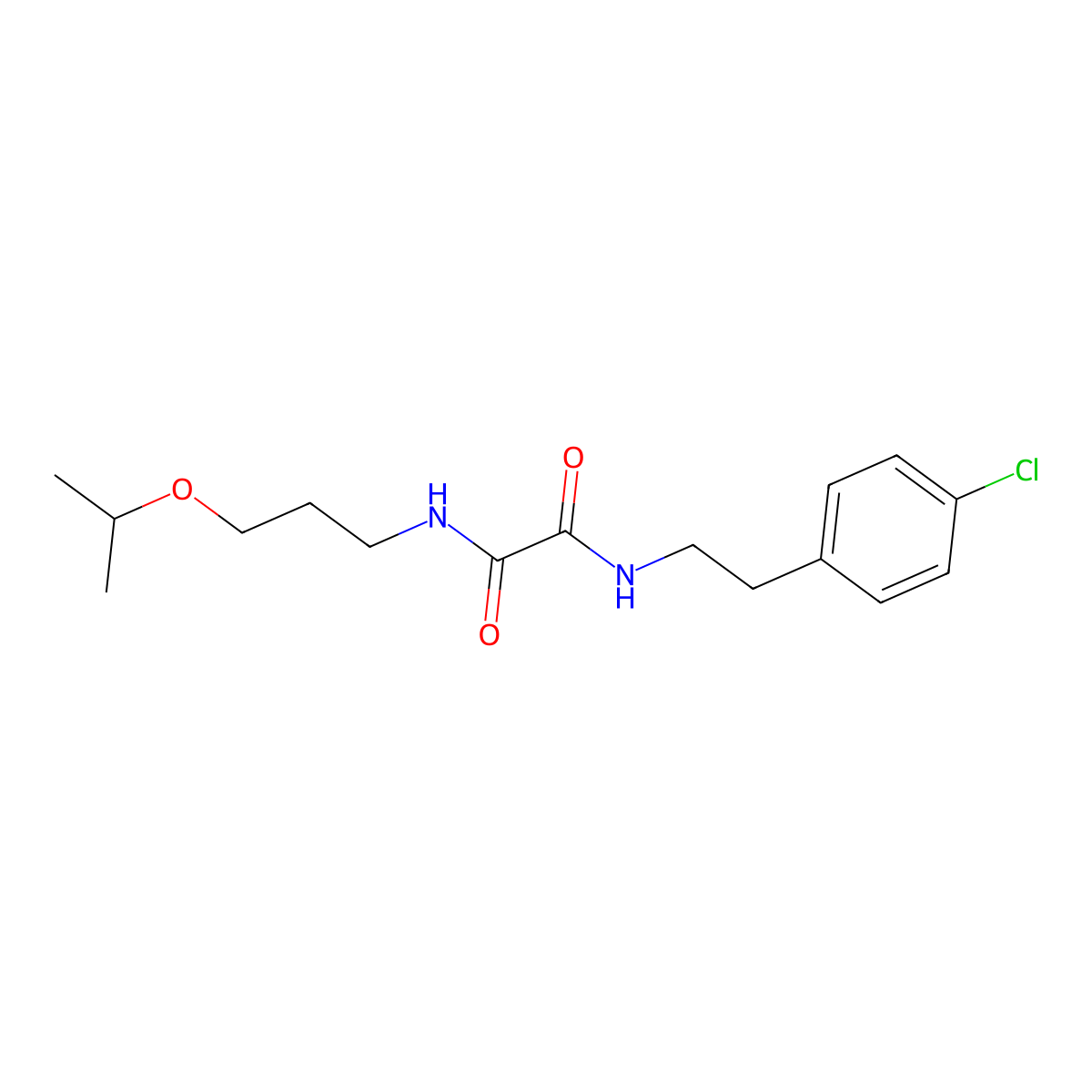 N'-[2-(4-chlorophenyl)ethyl]-N-(3-propan-2-yloxypropyl)oxamide molecular structure, CAS 340981-00-2