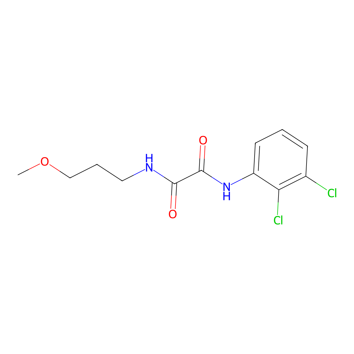 N'-(2,3-dichlorophenyl)-N-(3-methoxypropyl)oxamide molecular structure, CAS 340981-07-9