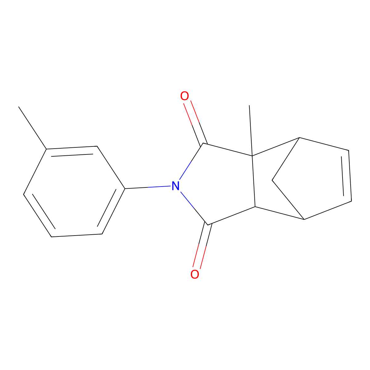 3a-methyl-2-(3-methylphenyl)-3a,4,7,7a-tetrahydro-1H-4,7-methanoisoindole-1,3(2H)-dione molecular structure, CAS 340982-97-0