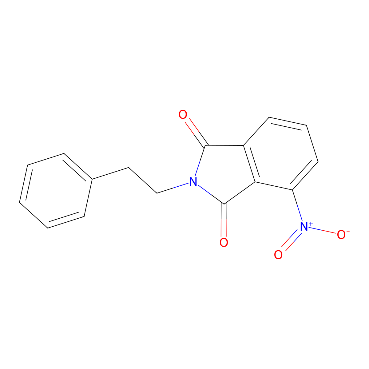 4-nitro-2-(2-phenylethyl)-1H-isoindole-1,3(2H)-dione molecular structure, CAS 340987-11-3