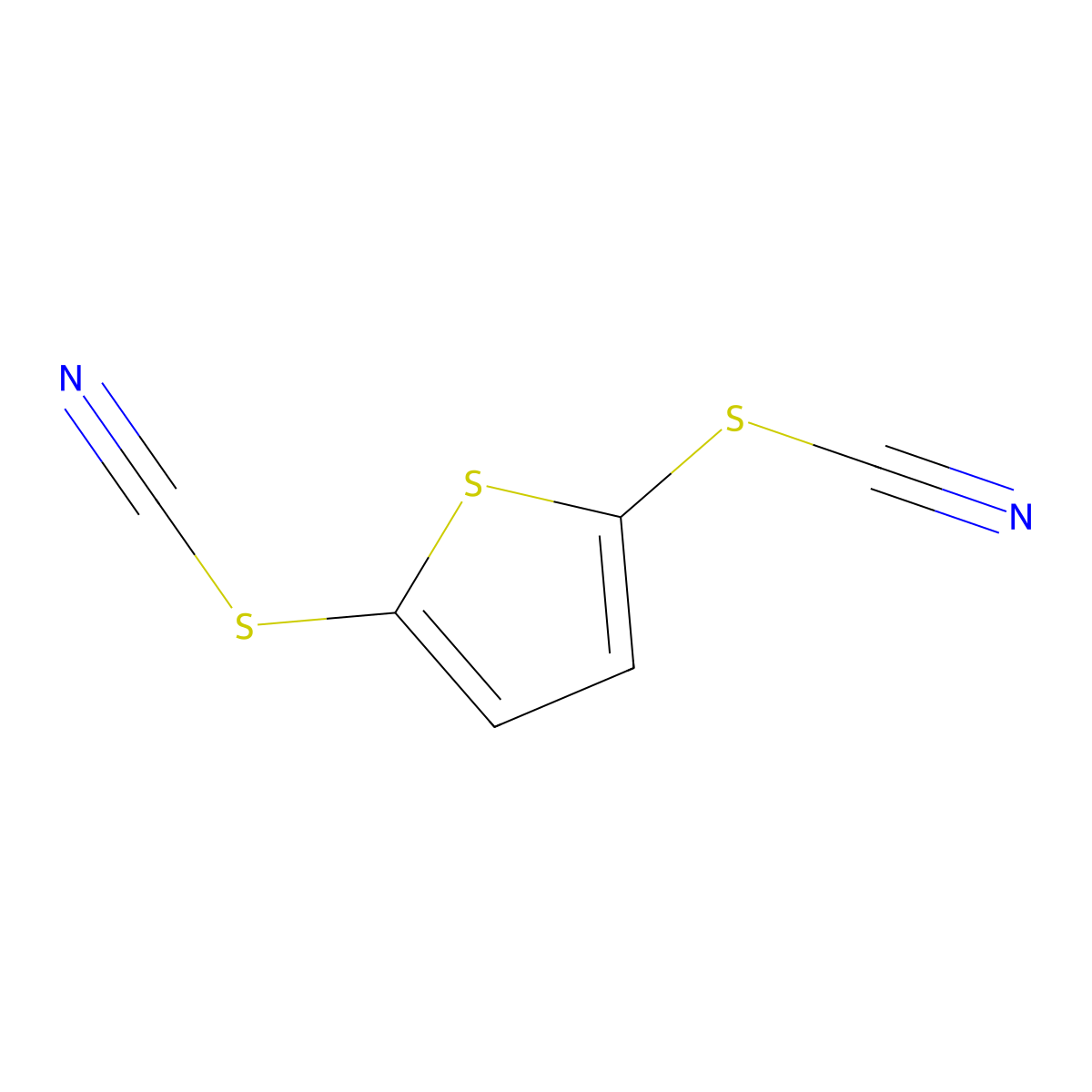 Thiene-2,5-diyl bis(thiocyanate) molecular structure, CAS 34099-59-7