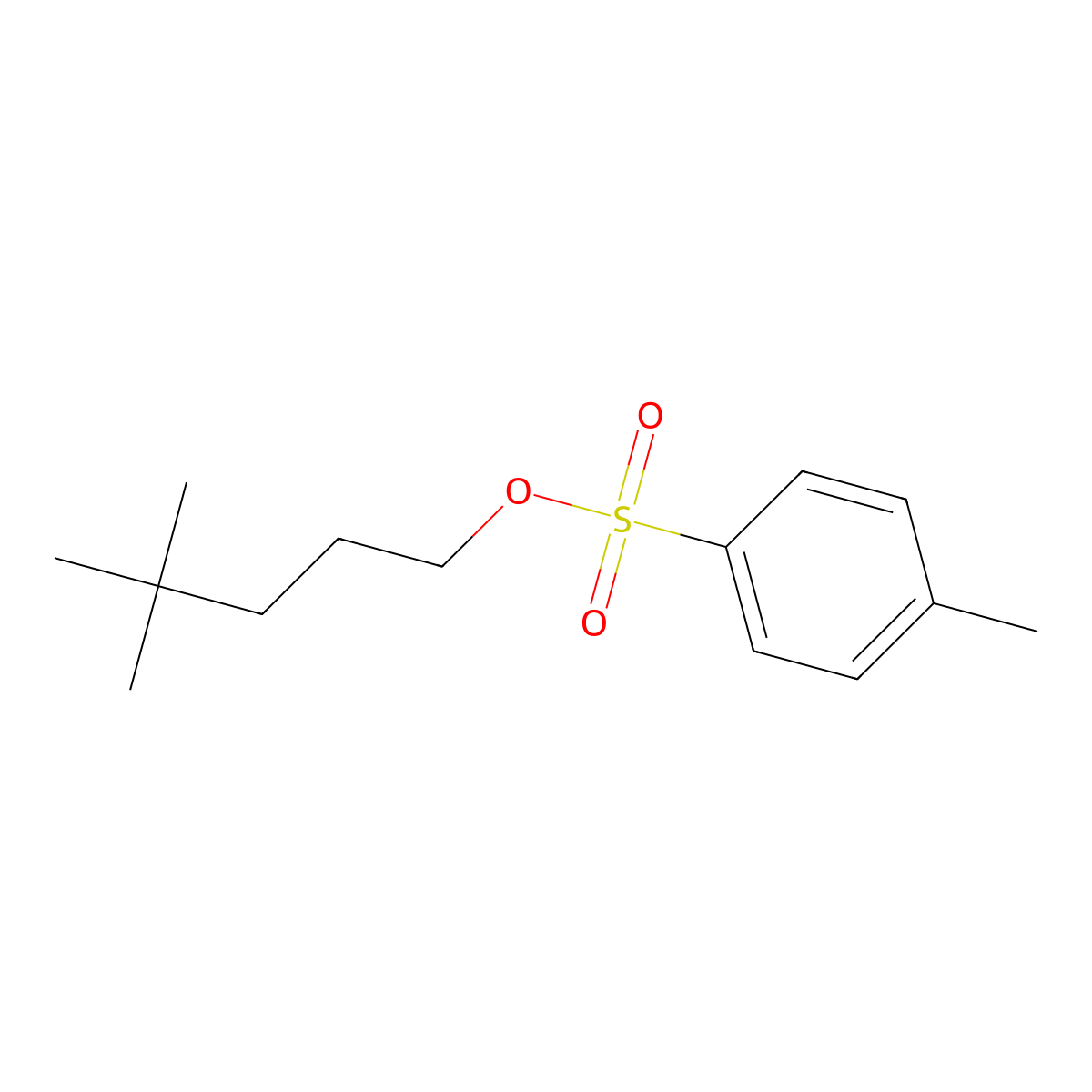 4,4-Dimethylpentyl 4-methylbenzene-1-sulfonate molecular structure, CAS 340996-85-2