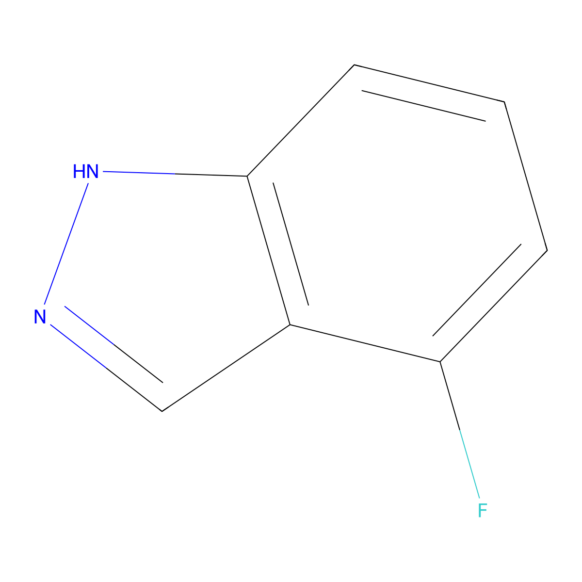 4-Fluoroindazole molecular structure, CAS 341-23-1