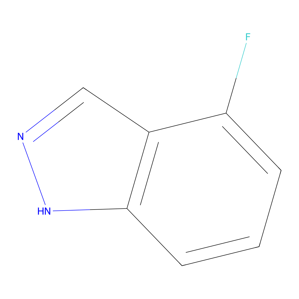 4-Fluoroindazole molecular structure, CAS 341-23-1