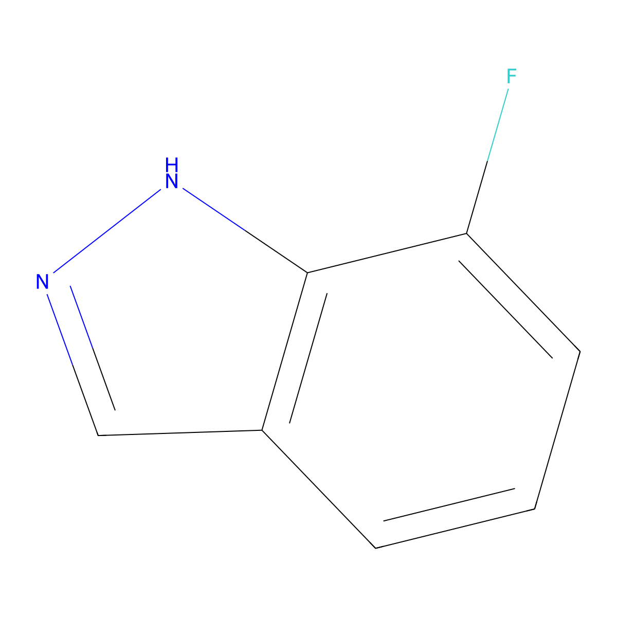 7-Fluoro-1H-indazole molecular structure, CAS 341-24-2