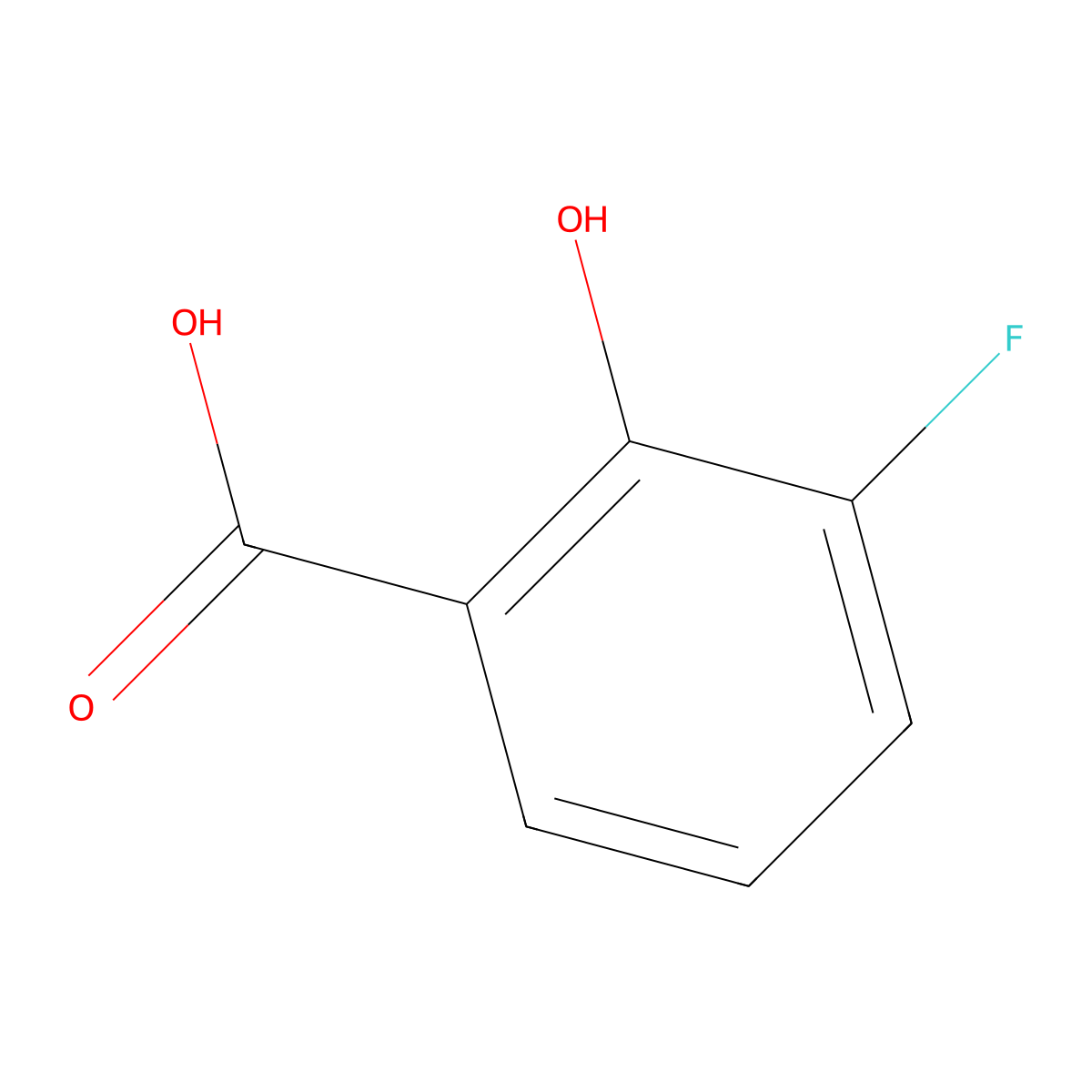 3-Fluoro-2-hydroxybenzoic acid molecular structure, CAS 341-27-5