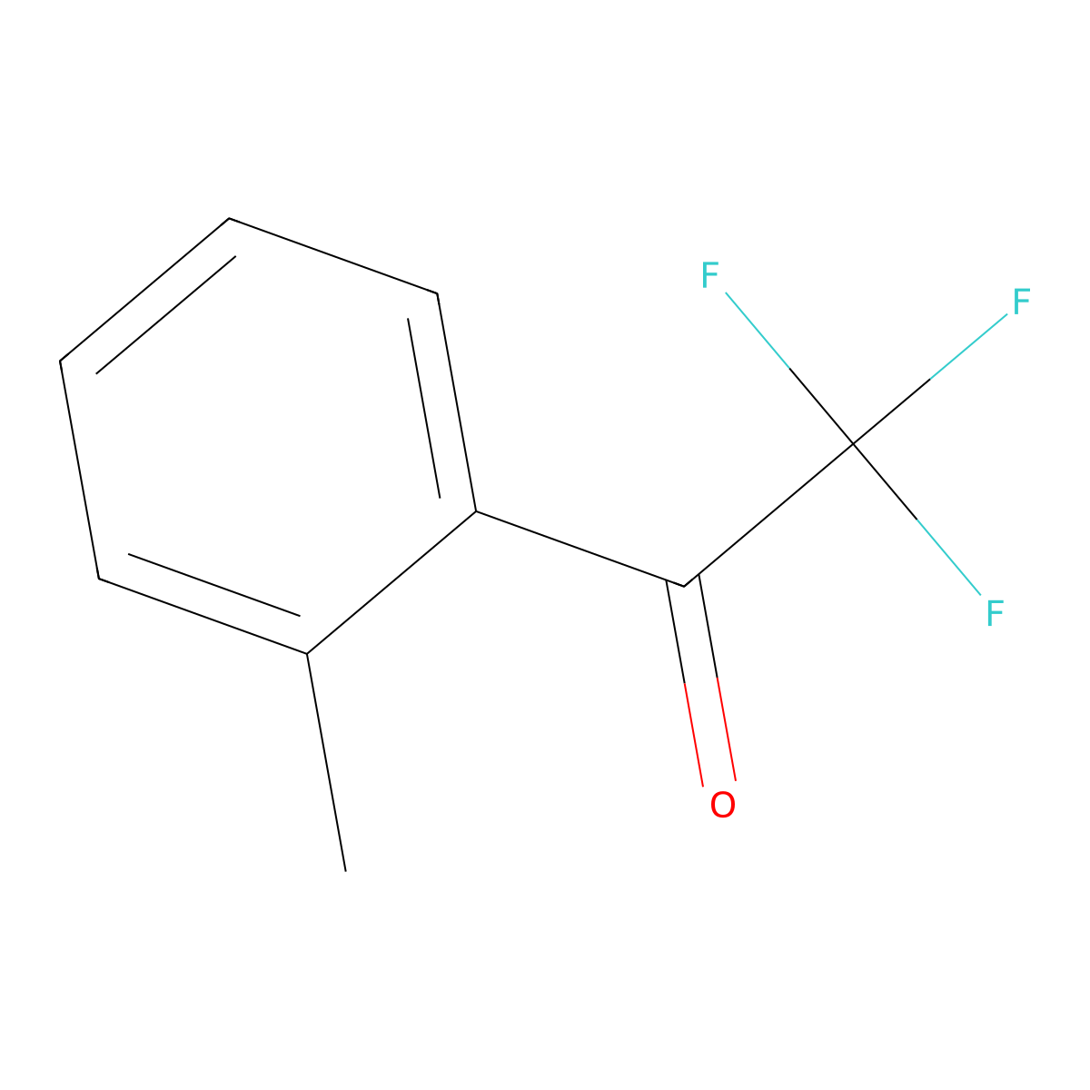 2,2,2-Trifluoro-1-(2-methylphenyl)ethan-1-one molecular structure, CAS 341-39-9