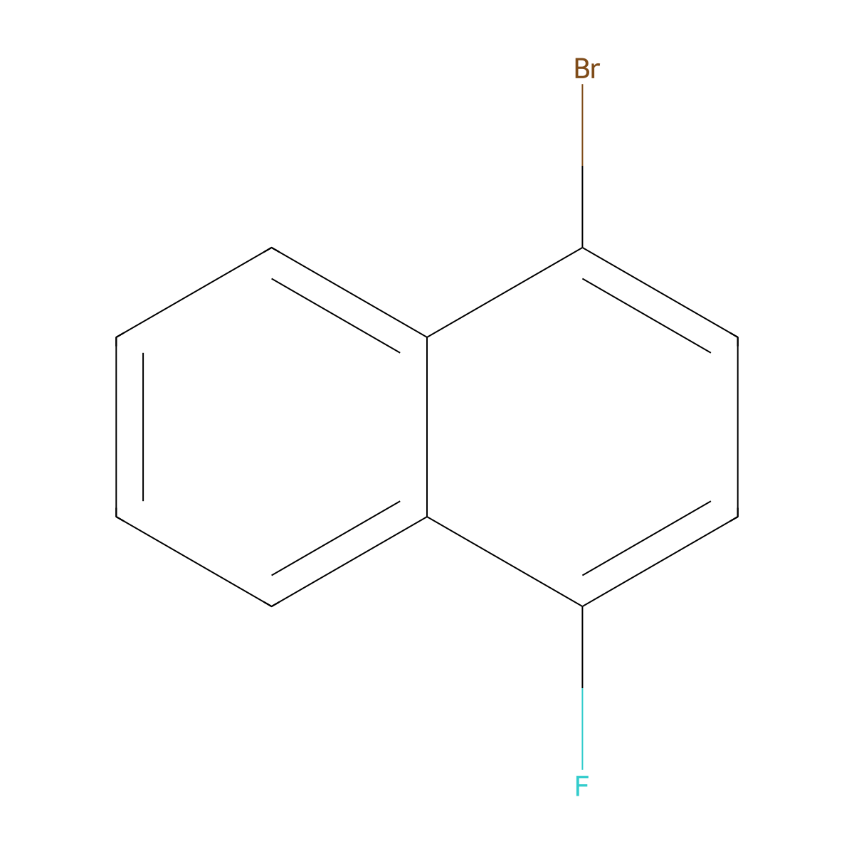 1-Bromo 4-fluoronaphthalene molecular structure, CAS 341-41-3