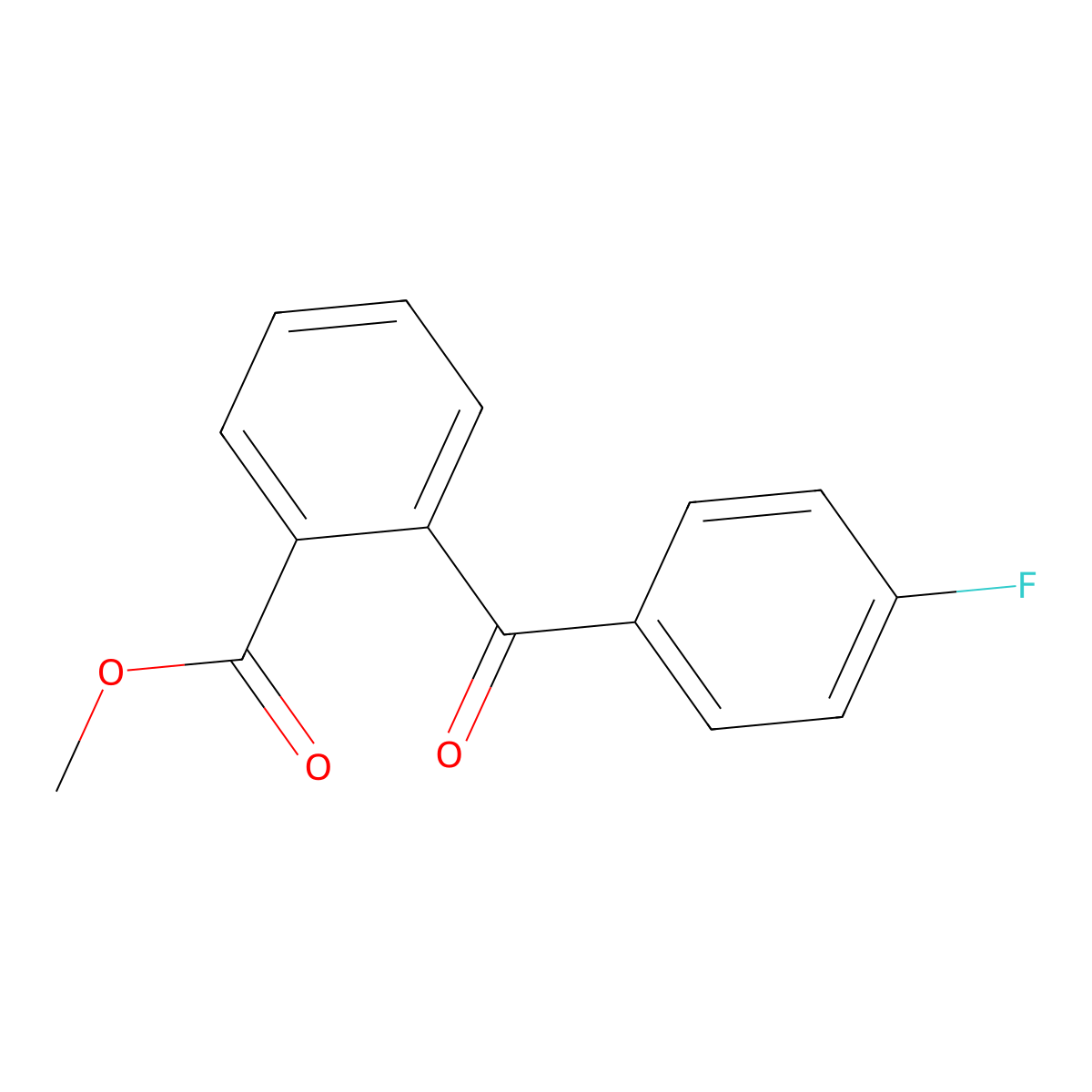 Benzoic acid,2-(4-fluorobenzoyl)-,methyl ester molecular structure, CAS 341-57-1
