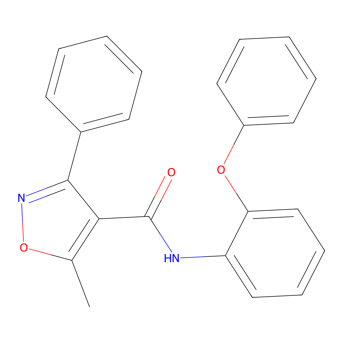 5-methyl-N-(2-phenoxyphenyl)-3-phenyl-1,2-oxazole-4-carboxamide molecular structure, CAS 341001-33-0