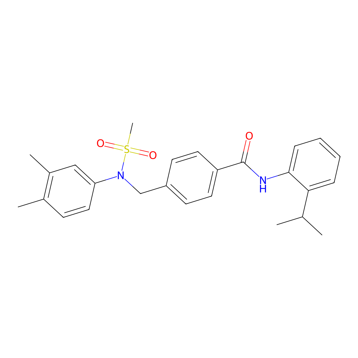 4-[(3,4-dimethyl-N-methylsulfonylanilino)methyl]-N-(2-propan-2-ylphenyl)benzamide molecular structure, CAS 341003-53-0