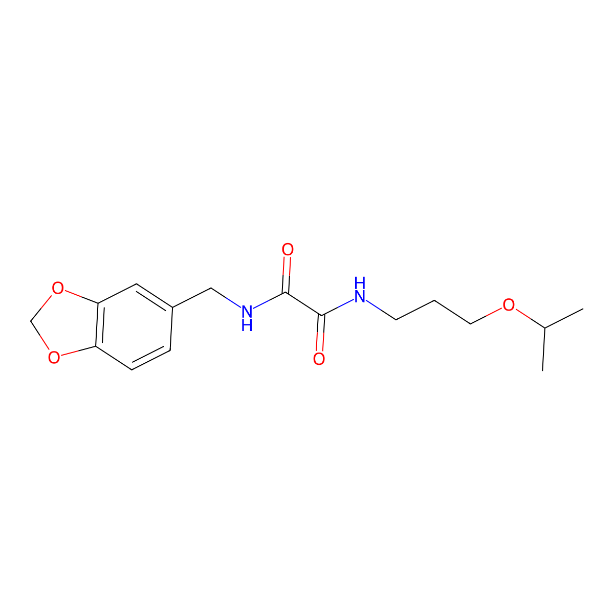 N'-(1,3-benzodioxol-5-ylmethyl)-N-(3-propan-2-yloxypropyl)oxamide molecular structure, CAS 341004-73-7