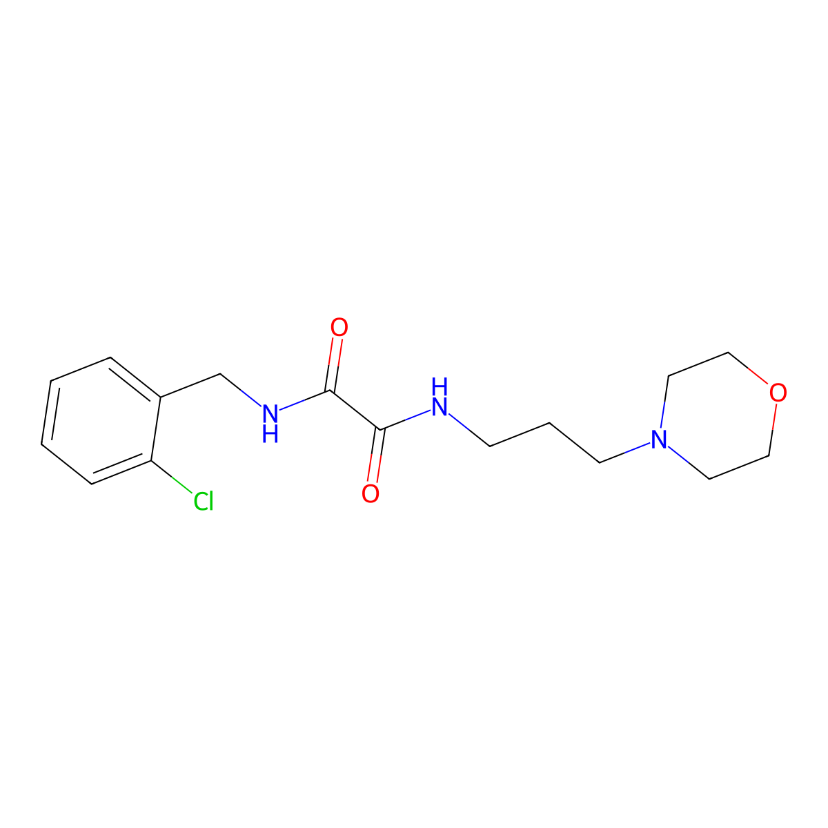 N'-[(2-chlorophenyl)methyl]-N-(3-morpholin-4-ylpropyl)oxamide molecular structure, CAS 341004-79-3